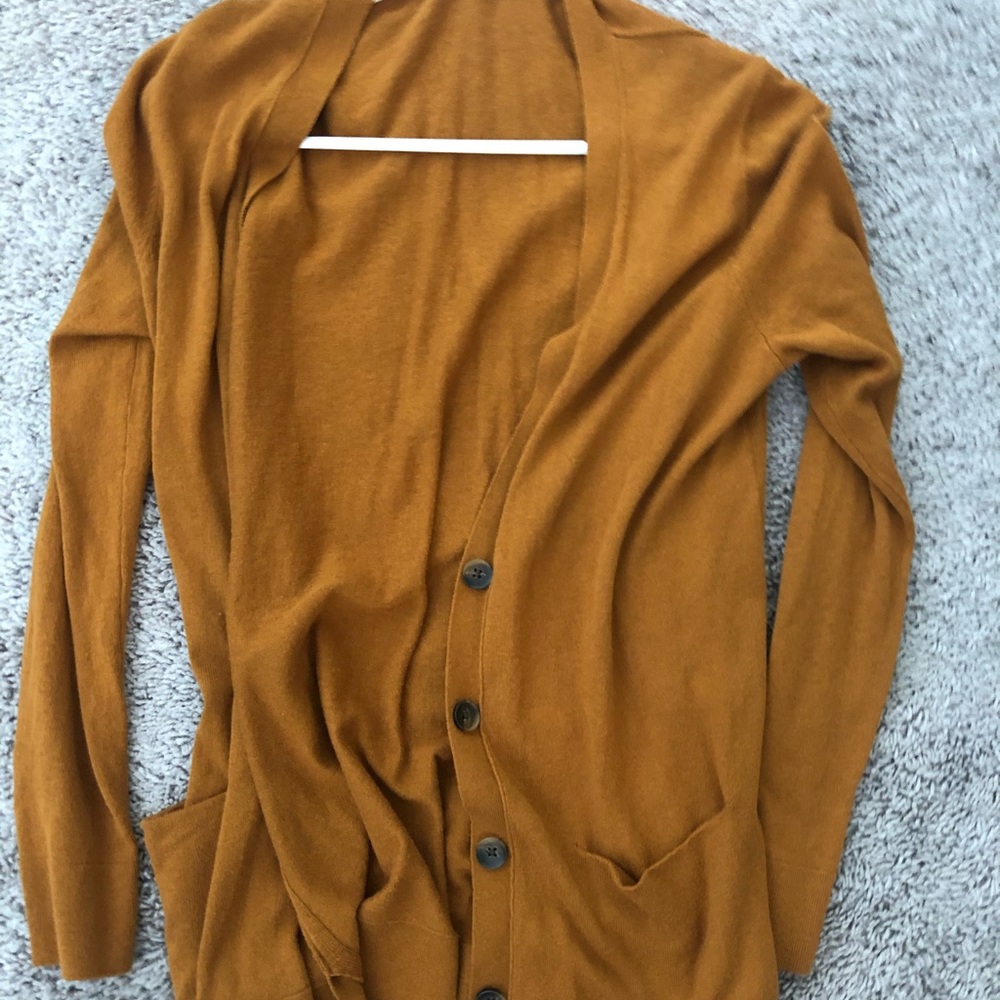 Mustard old navy cardigan